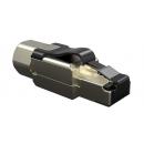 LEINRJ6A-002-6 - CONECTOR RJ-45 GIGALAN CAT.6A  - PRATA T568A/T568 MACHO BLINDADO - 35125030 - LIGHTERA