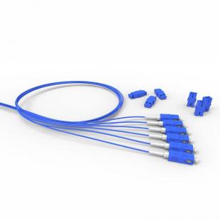 LETLPIEO-019-0 - PIGTAIL (EXTENSAO OPTICA CONEC.) MM (50.0) OM3 2F SC-UPC COM ADAPTADOR 1,5M LSZH ACQUA D0.9 - 35260914 - LIGHTERA