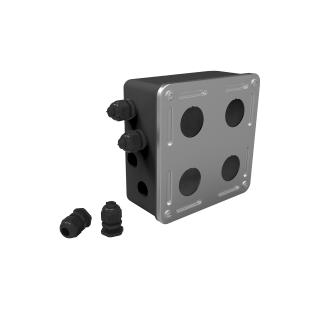 LEINCAIN-001-0 - CAIXA APARENTE INDUSTRIAL 4X4 IP67 1P PRETO - 35050304 - LIGHTERA