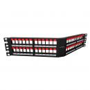 LEFAPPDB-002-0 - PATCH PANEL DESCARREGADO BLINDADO  19 POL/2U  48 PORTAS ANGULAR - 35050810 - LIGHTERA
