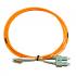 LETLCDO1-010-0 - CORDAO OPT. CON. MULTIMODO OM1 (62,5/125) 2F DUPLEX LC-UPC/SC-UPC 2,5M LSZH LARANJA - 33002963 - LIGHTERA