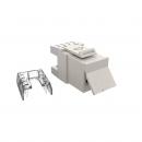 LEMLRJ5E-003-5 - CONECTOR RJ-45 MULTILAN CAT.5E  90/180G BRANCO T568A/T568 FEMEA - 35030521 - LIGHTERA