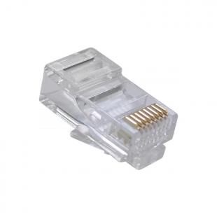 LESPRJ5E-002-2 - CONECTOR RJ-45 SOHOPLUS CAT.5E  CABO SOLIDO/FLEXIVEL CRISTAL  (PCT 100 PC) - 35050220. - LIGHTERA