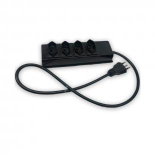 DNENRESL-001-0 - REGUA SLIM 110/220V 4 TOMADAS (NBR 14136 10A) C/ PLUG NBR 14316 10A(0.8M) - DN-5660100010 - D-NET