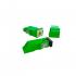 LELWAO1F-001-0 - ADAPTADOR OPTICO UMA FIBRA SC-APC ANGULAR COM SHUTTER (ACOPLADOR) VERDE (KIT COM 8 UN) - 35260479 - LIGHTERA