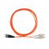 LETLCDO1-027-0 - CORDAO OPT. CON. MULTIMODO OM1 (62,5/125) 2F DUPLEX ST-UPC/SC-UPC 10,0M LSZH LARANJA - 33004523 - LIGHTERA