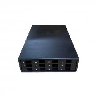 DNCNMDCR-002-0 - MINI-DIO C/ REGUA P/ 12 ACOPLADORES EM ABS PRETO - DN-5800100046 - D-NET