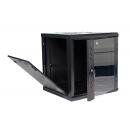 DNMTMRDV-005-0 - MINI RACK 19POL DESMONTAVEL PORTA VIDRO 12U 600 X 600 PRETO S/ GUIAS - DN-MRDV-12-60.59PT - D-NET