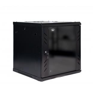 DNMTMRDV-005-0 - MINI RACK 19POL DESMONTAVEL PORTA VIDRO 12U 600 X 600 PRETO S/ GUIAS - DN-MRDV-12-60.59PT - D-NET