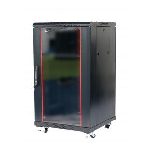 DNMTRSDV-004-0 - RACK SERVIDOR 19POL DESMONTAVEL PORTA VIDRO 28U 600 X 800 PRETO S/ GUIAS - DN-RSDV-28-60.80PT - D-NET