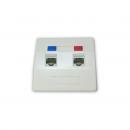DNCNEP33-006-0 - ESPELHO PLASTICO 3X3 P/ 2 RJ-45 EM ABS BRANCO - DN-6000900025 - D-NET