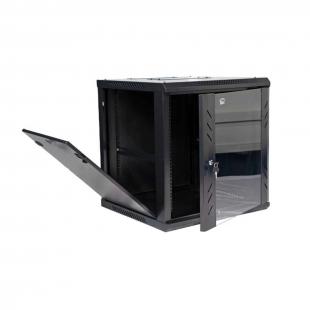DNMTMRDV-006-0 - MINI RACK 19POL DESMONTAVEL PORTA VIDRO 12U 600 X 600 CINZA S/ GUIAS - DN-MRDV-12-60.59CZ - D-NET
