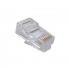 LESPRJ5E-004-1 - CONECTOR MACHO RJ-45 SOHOPLUS CAT.5E CABO SOLIDO/FLEXIVEL CRISTAL - 35050290 - LIGHTERA