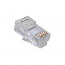 LESPRJ5E-004-1 - CONECTOR MACHO RJ-45 SOHOPLUS CAT.5E CABO SOLIDO/FLEXIVEL CRISTAL - 35050290 - LIGHTERA