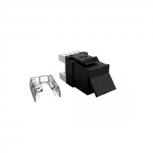 LEGLRJ06-035-5 - CONECTOR FEMEA GIGALAN CAT.6 T568A/B - PRETO UN. - 35060632 - LIGHTERA