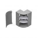 DTSTCVV9-012-0 - CURVA VERTICAL 90 INT 25-45MM AL R30 PLANA L PRETO - DT-38050.30 - DUTOTEC