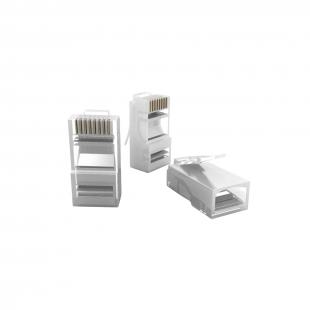 LEGLRJ06-001-7 - CONECTOR RJ-45 GIGALAN CAT.6  CABO SOLIDO CRISTAL (PCT 50 PC) MACHO - 35050282 - LIGHTERA