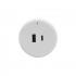 DNTEMUBR-001-0 - MODULO USB TIPO-A TIPO-C  P/ TRILHO DE ENERGIA BRANCO - DN-TEMUSB-BR - D-NET
