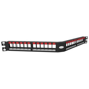 LEFAPPDS-003-0 - PATCH PANEL DESCARREGADO  19 POL/1U  24 PORTAS ANGULAR - 35050808 - LIGHTERA