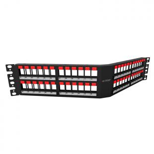 LEFAPPDS-004-0 - PATCH PANEL DESCARREGADO  19 POL/2U  48 PORTAS ANGULAR - 35050807 - LIGHTERA