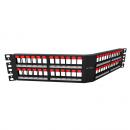 LEFAPPDS-004-0 - PATCH PANEL DESCARREGADO  19 POL/2U  48 PORTAS ANGULAR - 35050807 - LIGHTERA