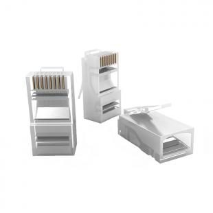 LEMLRJ5E-002-8 - CONECTOR RJ-45 MULTILAN CAT.5E  CABO SOLIDO CRISTAL (PCT 50 PC) MACHO BLINDADO - 35050384 - LIGHTERA