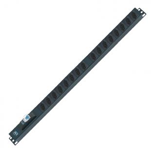DNENPD0U-001-0 - PDU 0U BASICA 110/220V MONOFASICA 16 TOMADAS(NBR 14136 10A) C/ PLUG NBR 14316 20A(2M) - DN-CTV-16-10A - D-NET