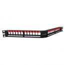LEFAPPDB-001-0 - PATCH PANEL DESCARREGADO BLINDADO  19 POL/1U  24 PORTAS ANGULAR - 35050809 - LIGHTERA