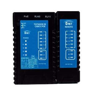 DNETTECR-001-0 - TESTADOR DE CABOS DE REDE RJ 45/RJ 11 COM IDENTIFICADOR POE - DN-TEST-POE - D-NET